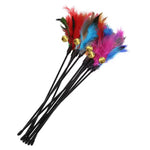 Cat Feather Wand Toys with Bells – 5pcs
