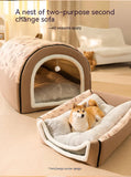 Winter Dog House Bed – Removable Washable Warm Nest for Large Dogs