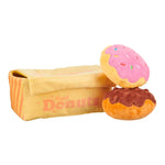 Interactive Plush Donut Dog Toy – Squeaky, Crinkle & Treat Dispenser for Fun Playtime with Dogs & Puppies
