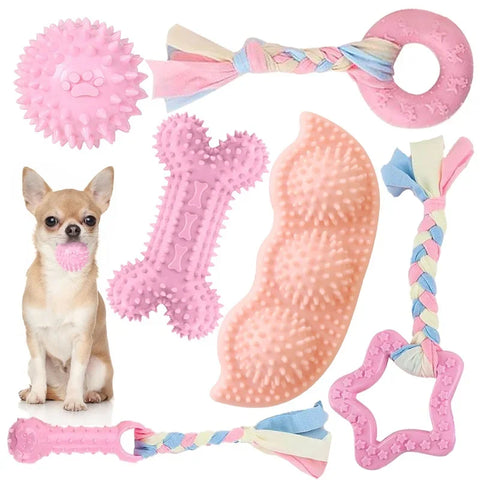 Dog Chew Toy Set – Bone Ball Donut