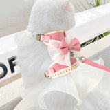 Bowknot Cat Harness & Leash Set – Cute Princess Dress for Small Pets