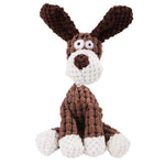 Plush Dog Molar Toy – Corduroy Monkey & Pig with Sound for Teeth Cleaning, Chewing & Play | Durable Toy for Large Dogs