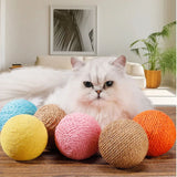 Interactive Sisal Cat Scratching Ball – 10CM Sounding Toy for Kittens | Teeth Cleaning, Anti-Bite & Fun Play