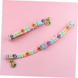 Adjustable Rainbow Flower Cat Collar with Bell