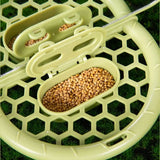 Clouds Shape Bird Mirror With Perch Save Space Sturdy Bird Mirror Toy with Feeding Box Parrots Feeders Boredom Relief
