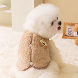 Autumn Winter Dog Coat – Flower Pet Jacket for Small Dogs & Cats
