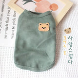 Green Bear Dog Vest – Summer Pet Shirt