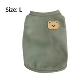 Green Bear Dog Vest – Summer Pet Shirt