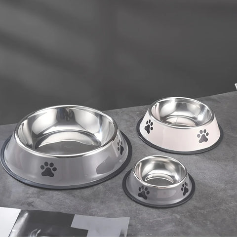 Stainless Steel Pet Bowl – Non-Slip Cat Dog Feeder