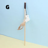Wooden Cat Teaser Rod – Feather and Bell