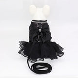 Bowknot Pet Harness & Leash Set – Lace Crystal Vest for Cats & Small Dogs