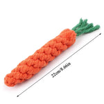 Carrot Rope Dog Chew Toy – Durable Cotton, Safe for Puppies, Teeth Cleaning & Bite-Resistant
