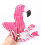 Flamingo Plush Dog Toy – Squeaky Interactive Chew for Puppies