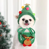 Christmas Dog Costume with Hat and Scarf