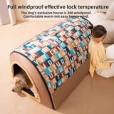 Oversized Winter Dog House – Warm Removable Kennel for Large Dogs