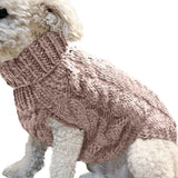 Autumn Winter Dog Sweater – Solid Knit Warm Outfit for Small Pets