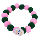Christmas Plush Ball Pet Collar – Festive Elastic Headpiece for Cats & Dogs