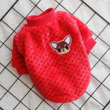 Fleece Pet Hoodie – Warm Chihuahua Print Sweater for Small & Medium Dogs