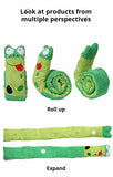 Interactive Dog Puzzle Feeder Toy – Durable Plush Snail with Squeaker, Foldable & Chew-Resistant