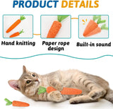 Cat toy - carrot teething and cat teasing sticks, bite-resistant and scratch-resistant for teething and clawing