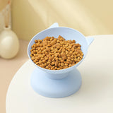High-Footed Slanted Cat Bowl – Elevated Pet Feeding Dish