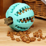 Interactive Chew & Treat Ball – Rubber & Silicone Pet Toy