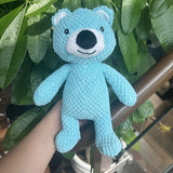 Cute Blue Bear Dog Toy – Squeaky Plush