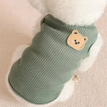 Green Bear Dog Vest – Summer Pet Shirt