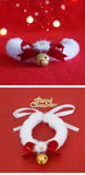 Christmas Pet Ribbon Bow Collar – Festive Handmade Cat & Dog Accessory with Bell