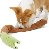 Squeaky Snail Dog Toy – Interactive Plush Puzzle Feeder