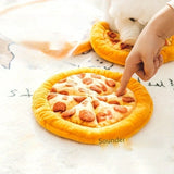 Pizza Plush Dog Toy – Squeaky Interactive Chew for Puppies