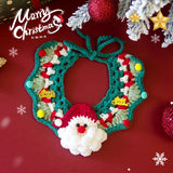Hand Woven Cat Christmas Bib