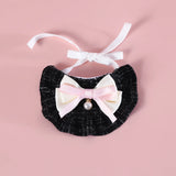 Elegant Pet Princess Outfit Set - Chic Beret, Pearl Bow & Floral Bib for Cats