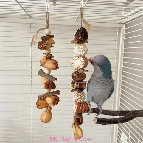 Colorful Block Bird Beak Grinding Toy Promotes Beak Health