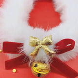 Christmas Pet Ribbon Bow Collar – Festive Handmade Cat & Dog Accessory with Bell