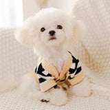 Striped Pet Cardigan Sweater – Cozy Knit Outfit for Small Dogs & Cats
