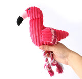 Flamingo Plush Dog Toy – Squeaky Interactive Chew for Puppies