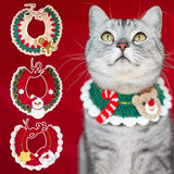Hand Woven Cat Christmas Bib