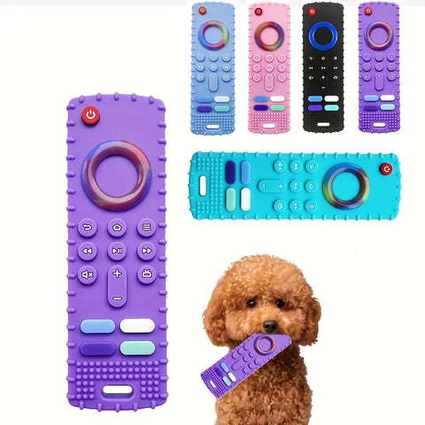 Silicone Dog Teething Toy – Remote Control Design