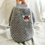 Fleece Pet Hoodie – Warm Chihuahua Print Sweater for Small & Medium Dogs