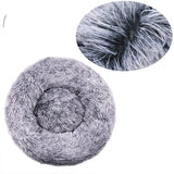 Round Plush Pet Bed – Soft Winter Sleeping Nest for Cats & Dogs