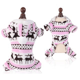 Warm Fleece Christmas Dog Pajamas