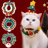 Christmas Decorative Knitted Bib for Small Pets