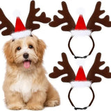 Christmas Pet Antler Headband – Festive Elk Hair Hoop for Dogs & Cats
