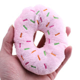 Plush Donut Dog Toy – Cute Squeaky Chew