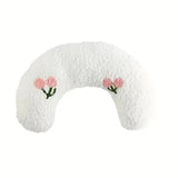 Ultra Soft Cat Pillow – Fluffy Half Donut Calming Bed
