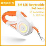 Retractable Dog Leash with LED Light – 5m