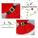 Festive Dog Dress Santa Claus Costume