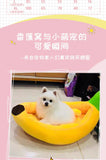 Banana-Shaped Pet Bed – Warm Removable Cat & Dog Nest