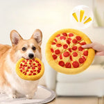 Pizza Plush Squeak Toy – Fun Chew & Teeth Trainer for Dogs